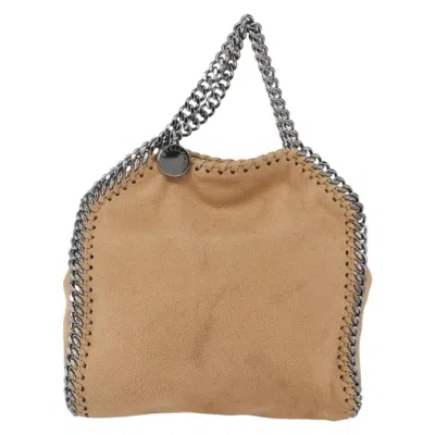 Pre-owned Stella Mccartney Falabella Fold Over Crossbody Bag Shaggy Deer Beige Polyester Shoulder Bag Bag (pre In Sand