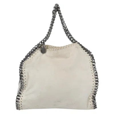 Pre-owned Stella Mccartney Falabella Fold Over Crossbody Bag Shaggy Deer White Polyester Handbag ()