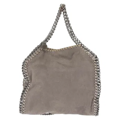 Pre-owned Stella Mccartney Falabella Fold Over Crossbody Bag Suede Gray Synthetic Shoulder Bag Bag ()