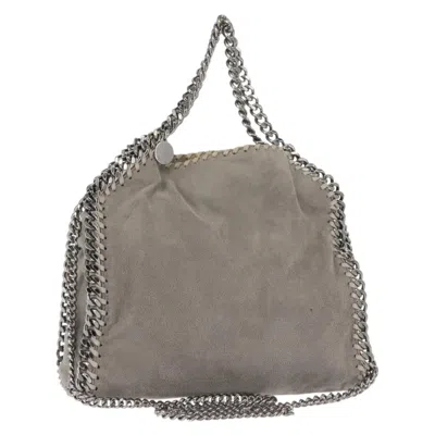 Pre-owned Stella Mccartney Falabella Fold Over Faux Suede Gray Synthetic Shoulder Bag Bag ()