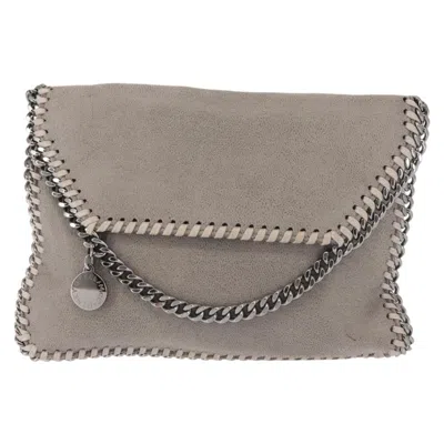 Pre-owned Stella Mccartney Falabella Fold Over Flap Crossbody Bag Shaggy Deer Gray Suede Bag ()