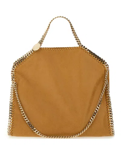 Stella Mccartney Falabella Fold Over Handbag In Beige