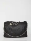 Stella Mccartney Large Falabella Faux Leather Shoulder Bag In Black