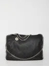 Stella Mccartney Large Falabella Faux Leather Shoulder Bag In Black