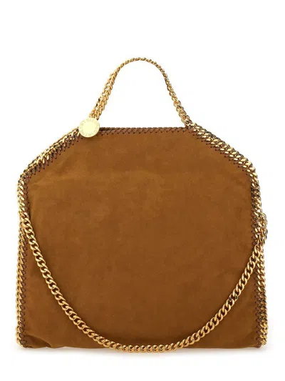 Stella Mccartney Falabella Fold Over Tote Bag In Brown