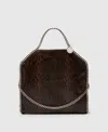Stella Mccartney Falabella Fold-over Tote Bag In Brown