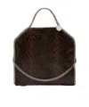 Stella Mccartney Falabella Fold-over Snakeskin-effect Tote Bag In Brown