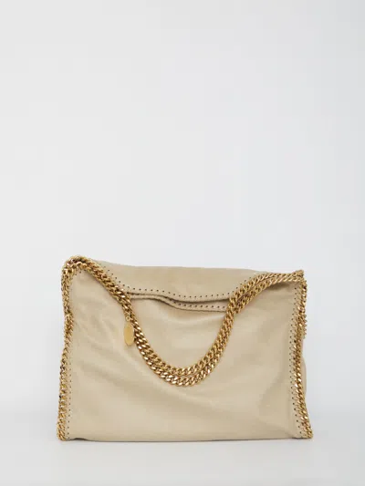 Stella Mccartney Falabella Fold Over Tote Bag In Butter/cream