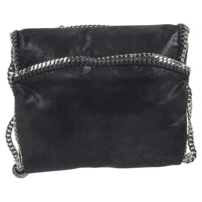 Stella Mccartney Falabella Fold-over Tote Bag In Black Polyester