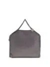 Stella Mccartney Falabella Fold Over Tote Handbag In Gray