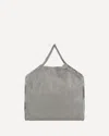Stella Mccartney Falabella Fold Over Tote Handbag In Gray