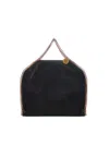 Stella Mccartney Falabella Fold Over Tote Shoulder Bag In Black