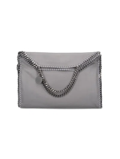 Stella Mccartney Falabella Foldover Bag In Gray