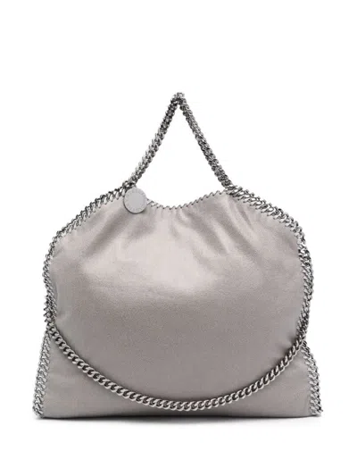 Stella Mccartney Falabella Foldover Bag In Grey