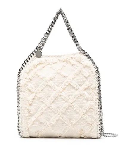 Stella Mccartney Falabella Frayed-detail Tote Bag In Nude