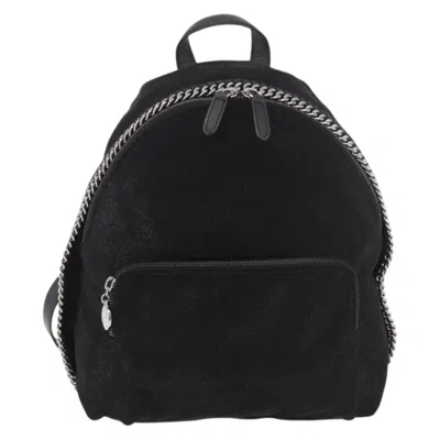 Pre-owned Stella Mccartney Falabella Front Zip Shaggy Deer Black Polyester Backpack Bag ()