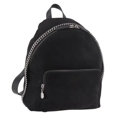 Pre-owned Stella Mccartney Falabella Front Zip Shaggy Deer Black Polyester Backpack Bag ()