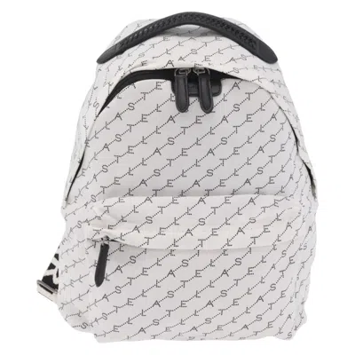 Pre-owned Stella Mccartney Falabella Go Monogram Monogram Canvas White Nylon Backpack Bag ()