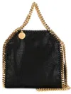 Stella Mccartney Falabella Mini Black Handbag With Handle And Chain Shoulder Strap In Eco Leather Woman In Black