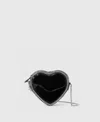 Stella Mccartney Falabella Heart Chain Cross Body Bag In Black