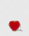 Stella Mccartney Falabella Heart Crossbody Bag In Lipstick Red