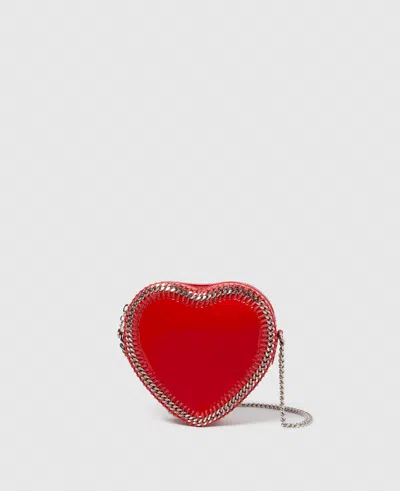 Stella Mccartney Falabella Heart Crossbody Bag In Lipstick Red
