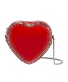 Stella Mccartney Falabella Heart-shaped Crossbody Bag In Red