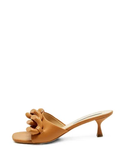 Pre-owned Stella Mccartney Falabella Heeled Sandals In Neutral