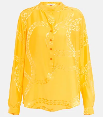 Stella Mccartney Falabella Jacquard Shirt In Sunflower