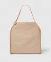 Stella Mccartney Falabella Large Shoulder Tote Bag In Buttercream