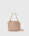 Stella Mccartney Falabella Lead-free Crystal Mesh Mini Tote Bag In Dusty Rose Pink