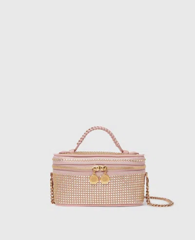 Stella Mccartney Falabella Lead-free Crystal Vanity Case In Pink