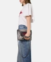 Stella Mccartney Falabella Lips Mini Tote Bag In Grey