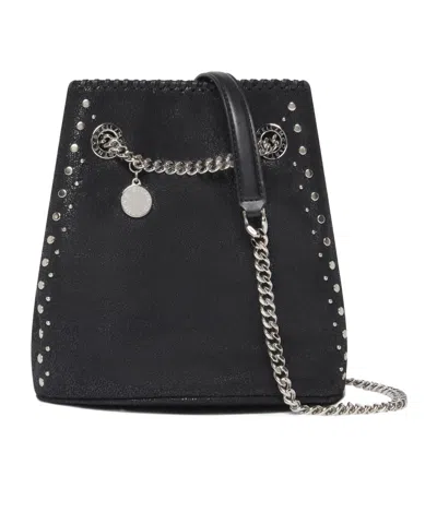 STELLA MCCARTNEY STELLA MCCARTNEY CHAIN DETAILED BUCKET BAG