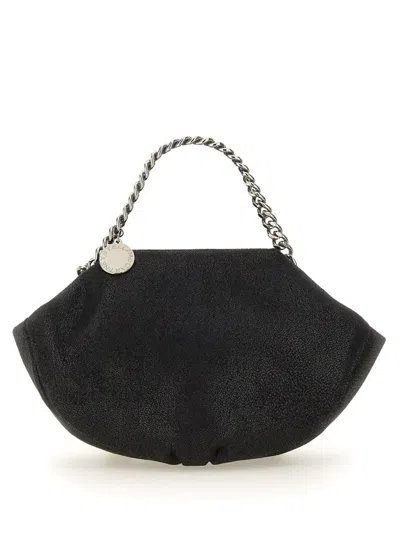 Stella Mccartney Falabella Logo Charm Mini Tote Bag In Black