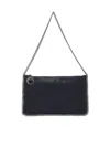 Stella Mccartney Womens Black Falabella Pochette Faux-leather Shoulder Bag