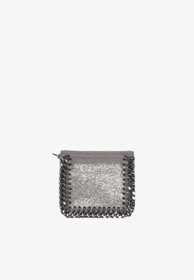 Stella Mccartney Falabella Medallion Tri-fold Wallet In Gray