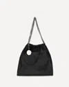 Stella Mccartney Falabella Medium Drawstring Shoulder Bag In Black