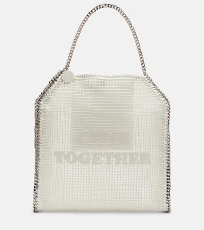 Stella Mccartney Falabella Medium Mesh Tote Bag In White