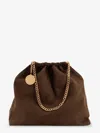 Stella Mccartney Falabella Medium Vegan Suede Shoulder Bag In Brown