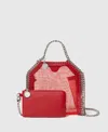 Stella Mccartney Falabella Mesh Tiny Tote In Lipstick Red