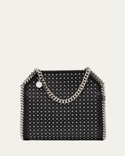 Stella Mccartney Falabella Metal Eyelet Mini Top-handle Bag In Black