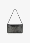 Stella Mccartney Falabella Metallic Faux Leather Chain Shoulder Bag In Gray