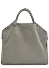 Stella Mccartney Falabella Metallic Faux Leather Tote In Grey