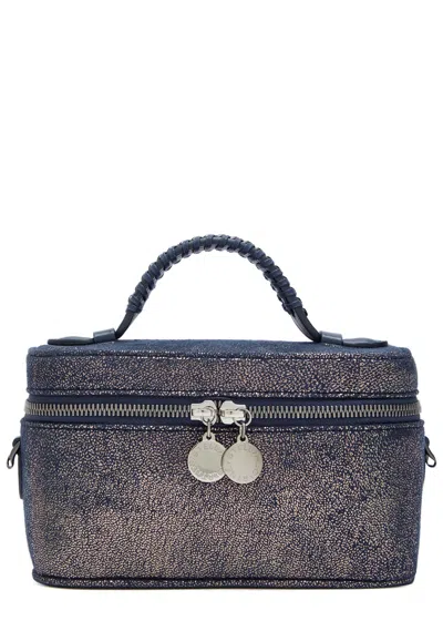 Stella Mccartney Falabella Metallic Faux Suede Vanity Case In Pattern