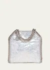 Stella Mccartney Falabella Mini Alter Crackled Metallic Tote Bag In Silver