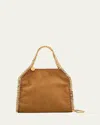 Stella Mccartney Camel Suede Alter Mat Mini Falabella Handbag In Brandy