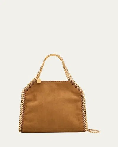 Stella Mccartney Falabella Mini Alter Suede Crossbody Bag In Brandy