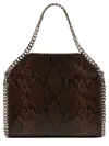 Stella Mccartney Womens Espresso Mini Falabella Snake-print Faux-leather Tote Bag In Brown
