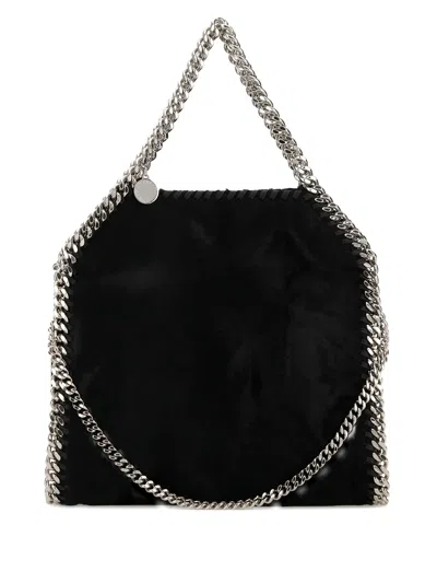 Stella Mccartney Falabella Mini Bag Brushed Velvet In Black